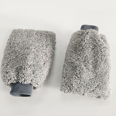 Soft Glove High Density Auto Wash Cloth Ultra Super Absorbancy Car Sponge Plush Glove Microfiber Cleaning Towel