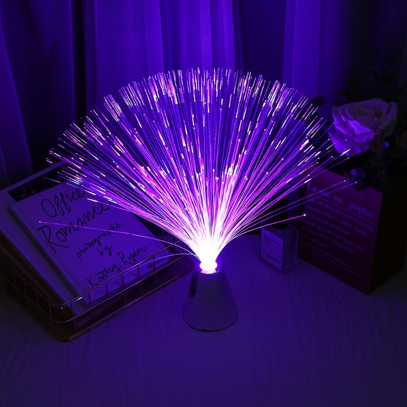 LED Romantic RGB Colorful LED Optic Fiber Night Light Atmosphere Lamp Battery Powered Starry sky Wedding Party Decorative Light