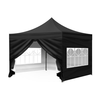 Mountview 3x3M Gazebo Outdoor Pop Up Tent Folding Marquee Camping Canopy Black