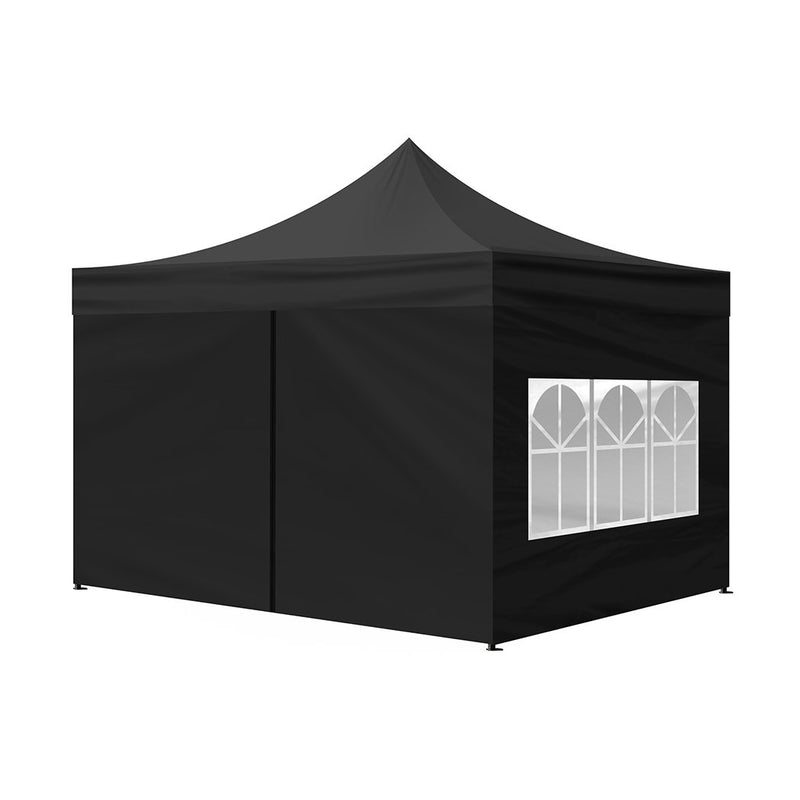 Mountview 3x3M Gazebo Outdoor Pop Up Tent Folding Marquee Camping Canopy Black