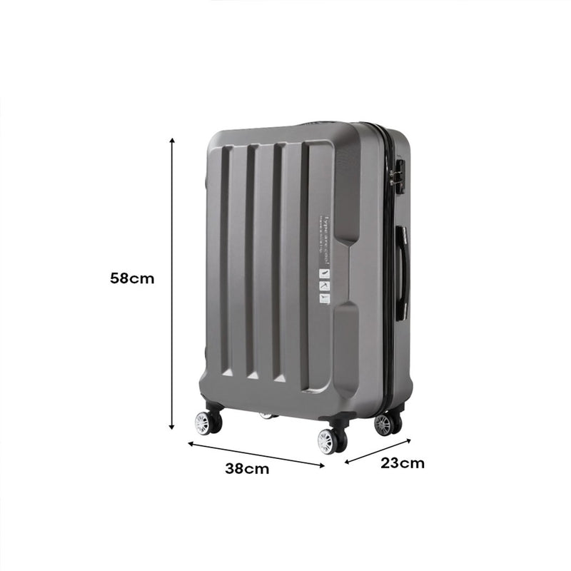20" Carry On Luggage Hard side Lightweight Travel Cabin Suitcase TSA Lock Grey