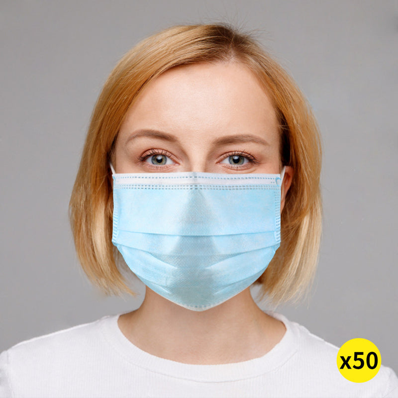 50pcs Disposable Mask Face Masks Filter Anti PM2.5 Dust Respirator 3 Layers Minimum Quantity 20