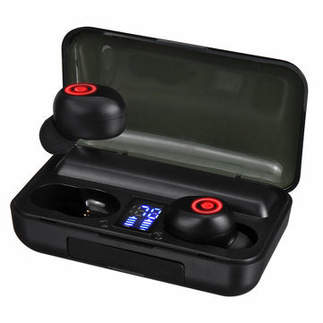 F9-3 TWS bluetooth Bilateral Stereo Noise Reduction IPX5 Waterproof Earphone Headphones with Charging Case