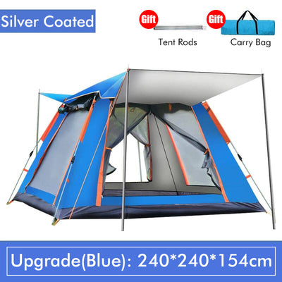 IPRee 4-6 Person Tent Auto Setup Waterproof Windproof Ventilation Anti-mosquito Camping Tent Carpa