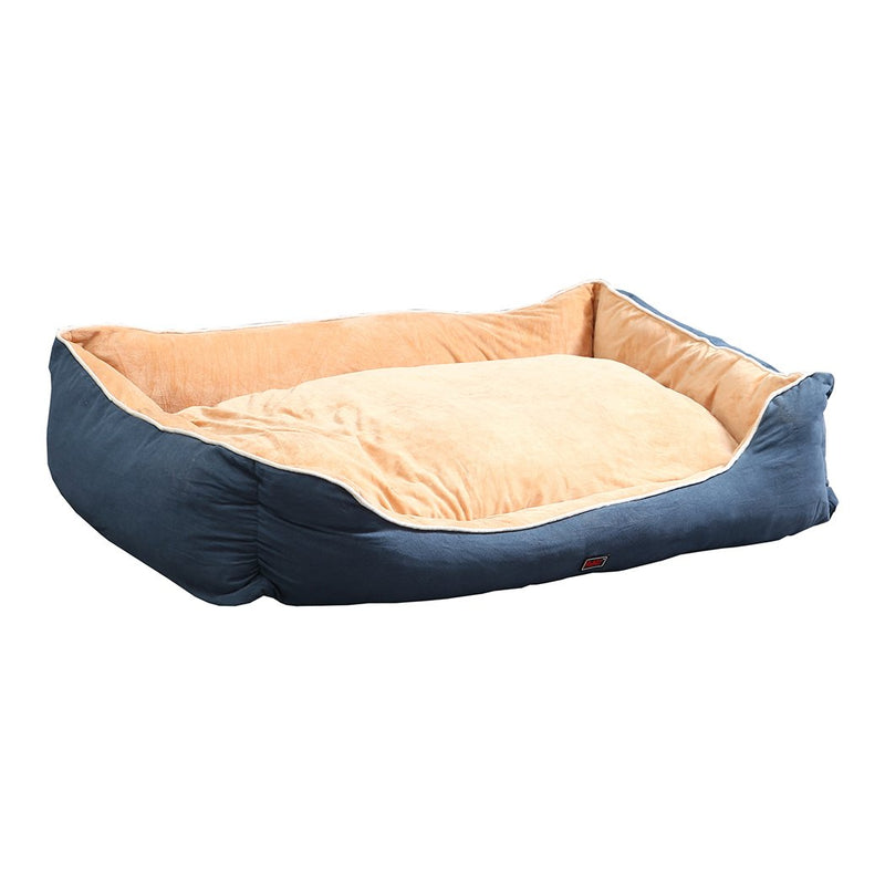 PaWz Deluxe Soft Pet Bed Mattress with Removable Cover Size Large in Blue Colour