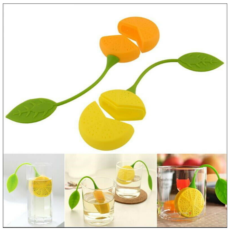 Orange Shape Silicone Leaf Loose Tea Infuser Filter Strainer Ball