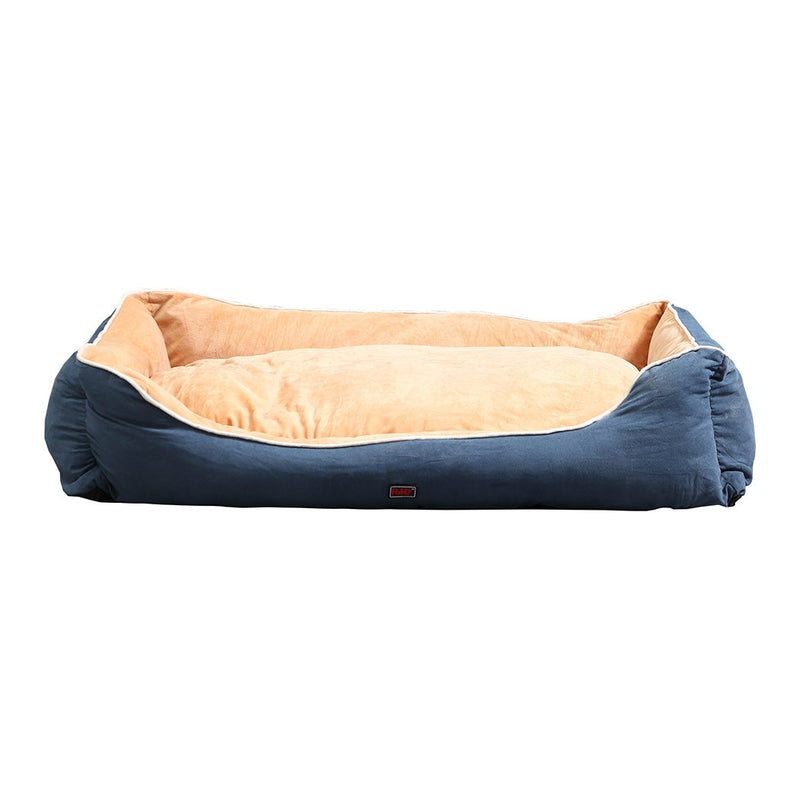 PaWz Deluxe Soft Pet Bed Mattress with Removable Cover Size Large in Blue Colour