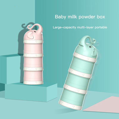 New Baby Milk Powder Box Portable Outdoor Travel Large-capacity Sealed Sub-packing Food Storage Tank Toddler Milk Powder Box