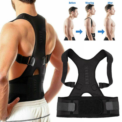 Magnetic Posture Corrector Therapy Belt Unisex Back Support Health AU