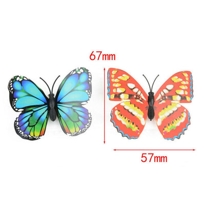 10 Pc Wall Stickers Butterfly LED Lights Wall Stickers 3D House Decoration Hot y