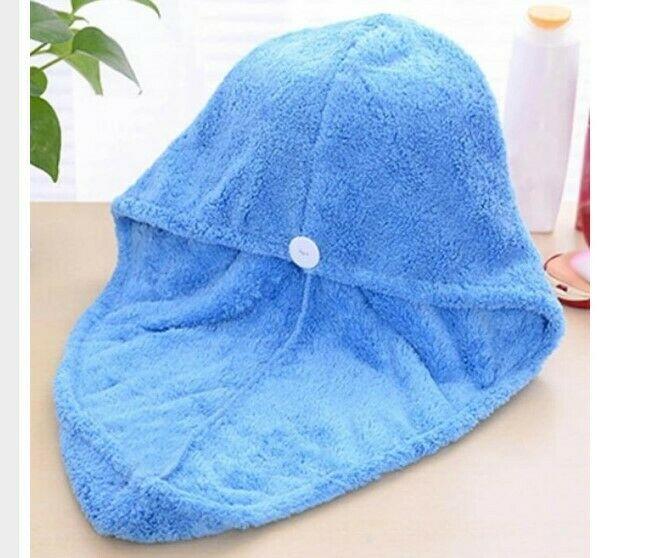 Quick Dry Microfibre Hair Drying Turban Bath Towel Head Wrap Hat Quick Dry