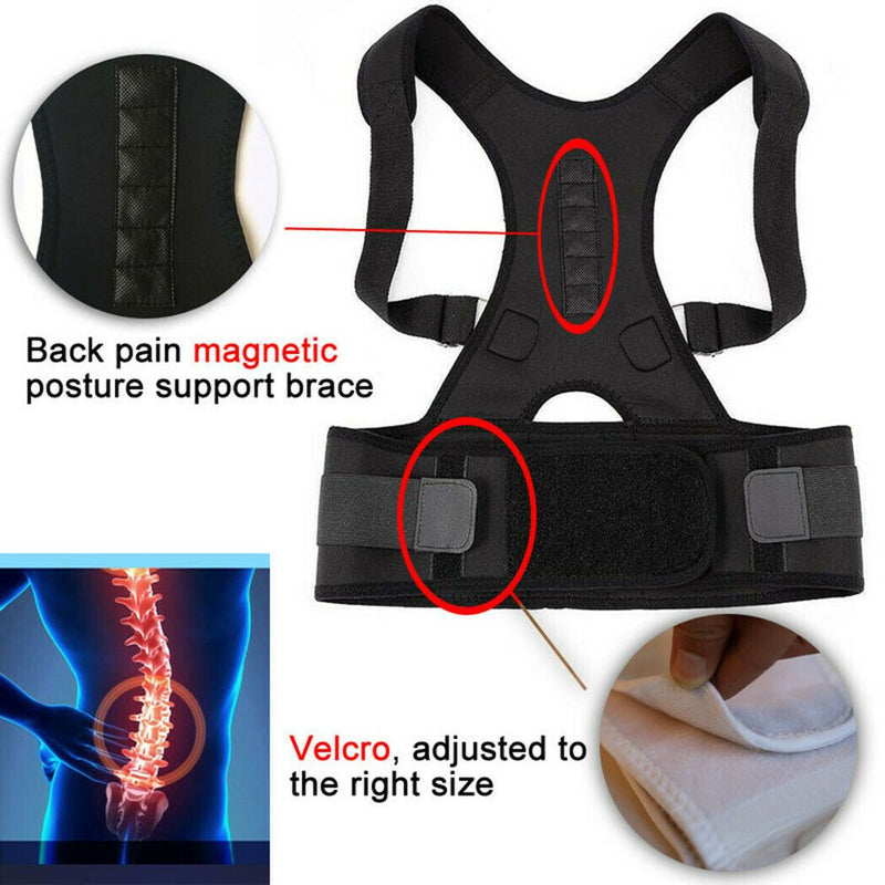 Magnetic Posture Corrector Therapy Belt Unisex Back Support Health AU