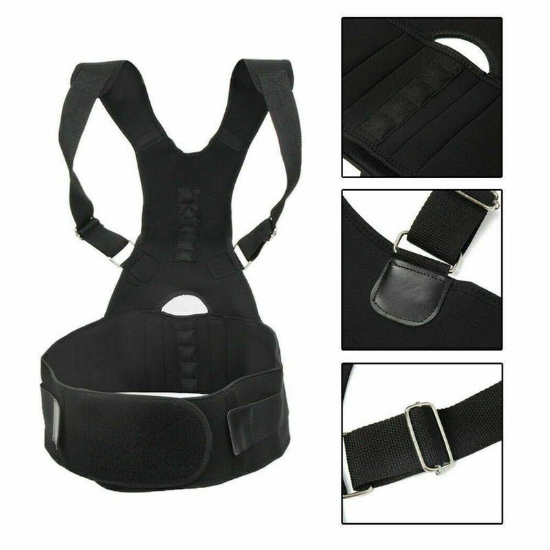 Magnetic Posture Corrector Therapy Belt Unisex Back Support Health AU