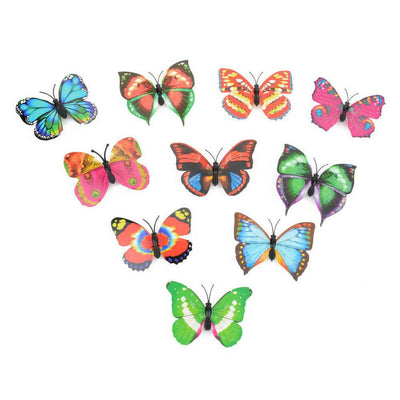 10 Pc Wall Stickers Butterfly LED Lights Wall Stickers 3D House Decoration Hot y