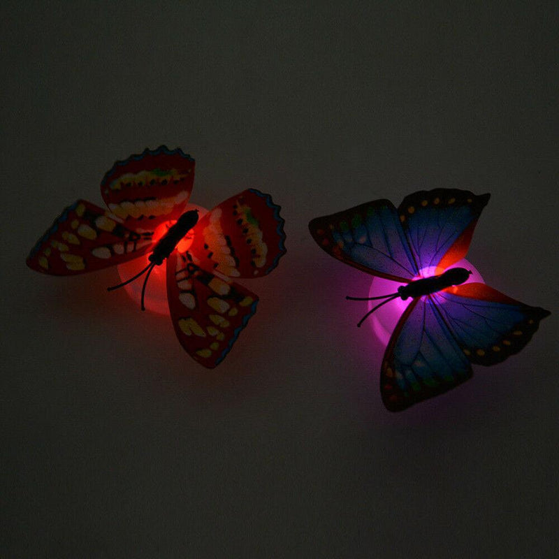 10 Pc Wall Stickers Butterfly LED Lights Wall Stickers 3D House Decoration Hot y