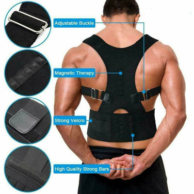 Magnetic Posture Corrector Therapy Belt Unisex Back Support Health AU