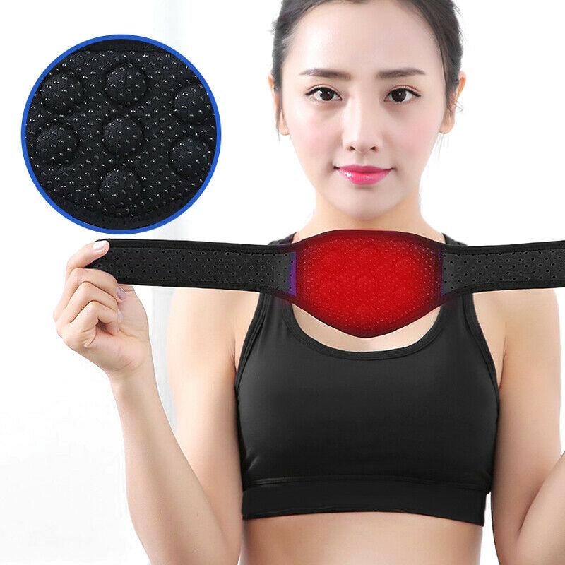Magnetic Therapy--Self-Heating Neck Brace Pad Support With Strap Pain Relief