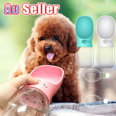 Water Bottle Cup Portable Feeder Drinking Puppy Dog Cat Pet Outdoor Travel