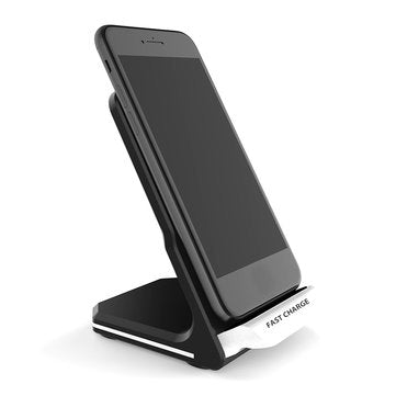 27W Double coil Qi Wireless Charger Fast Charger Vertical Quick Charging Bracket High Power Docking Stand
