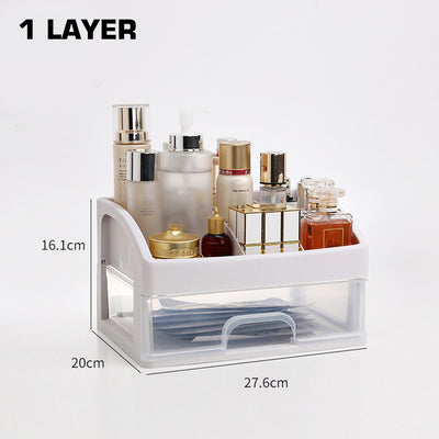 Large Multipurpose Makeup Cosmetic Jewelry Storage Box Drawer Organizer Case Display for Dormitory Bathroom