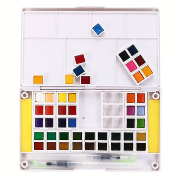 12 /24/ 30/ 30/ 40/ 48 Watercolor Painting Set Sketch ArtWatercolor Pigment Painting Set Stationery Supplies