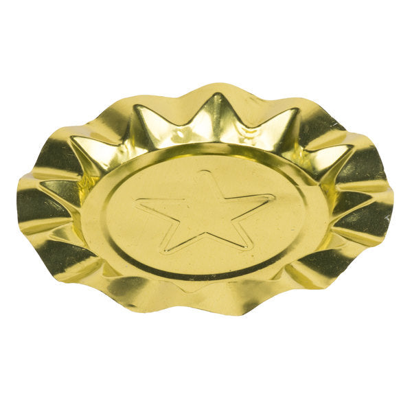 Ash tray 4 1/8inch Disposable Aluminum Foil Ashtray with Gold Star Design - 250PK