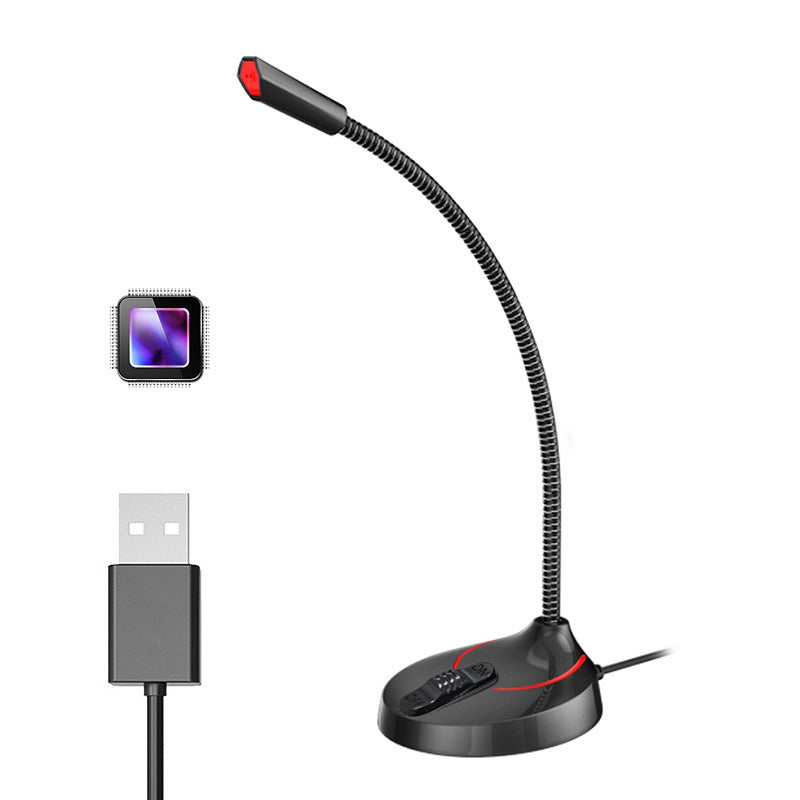 Jies F12 Gooseneck Desktop Computer 360o Omnidirectional Gaming Microphone USB Version for PC Laptop Office