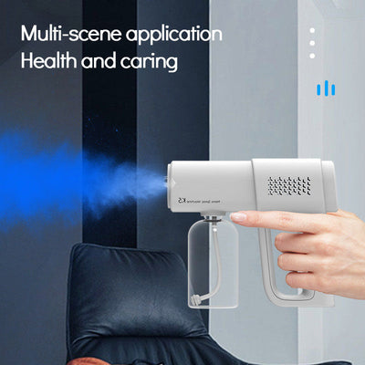 380ML Electric Nano Blue Light Steam Spray K5 Wireless Fogging Disinfection Sprayer Gun