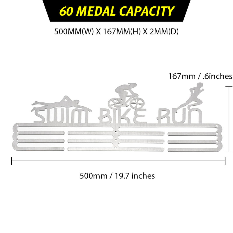 Medal Holder Hang Up 36/60 Running Biking Swimming Sports Medals Shelf Rack