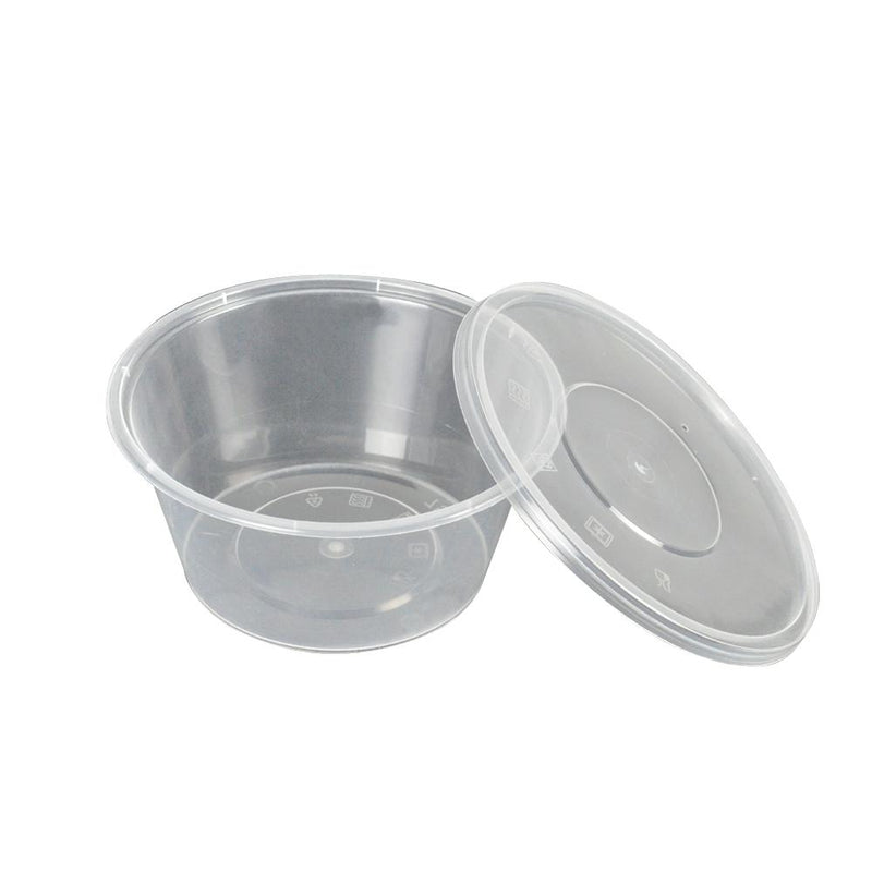 100 Pcs 800ml Take Away Food Platstic Containers Boxes Base and Lids Bulk Pack