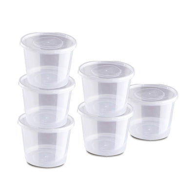 200 Pcs 800ml Take Away Food Platstic Containers Boxes Base and Lids Bulk Pack