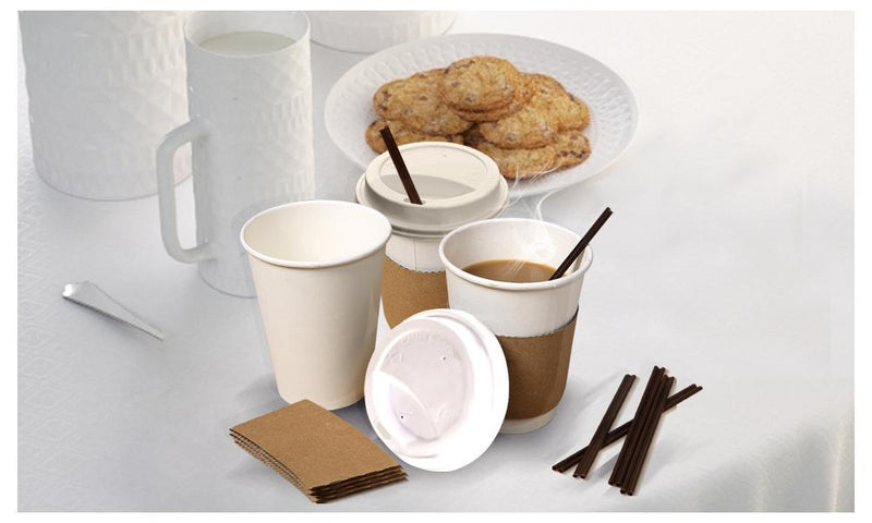 220 Pcs 12oz Disposable Takeaway Coffee Paper Cups Triple Wall Take Away w Lids