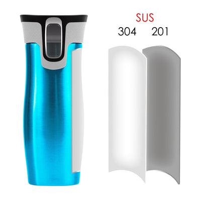 16OZ Autoseal Thermos Coffee Water Bottle Travel Mug Drink Cup Flask Blue