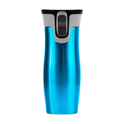 16OZ Autoseal Thermos Coffee Water Bottle Travel Mug Drink Cup Flask Blue