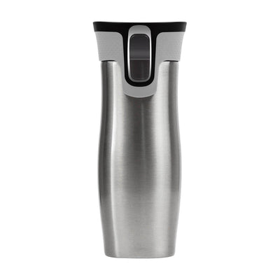 16OZ Autoseal Thermos Coffee Water Bottle Travel Mug Drink Cup Flask Silver
