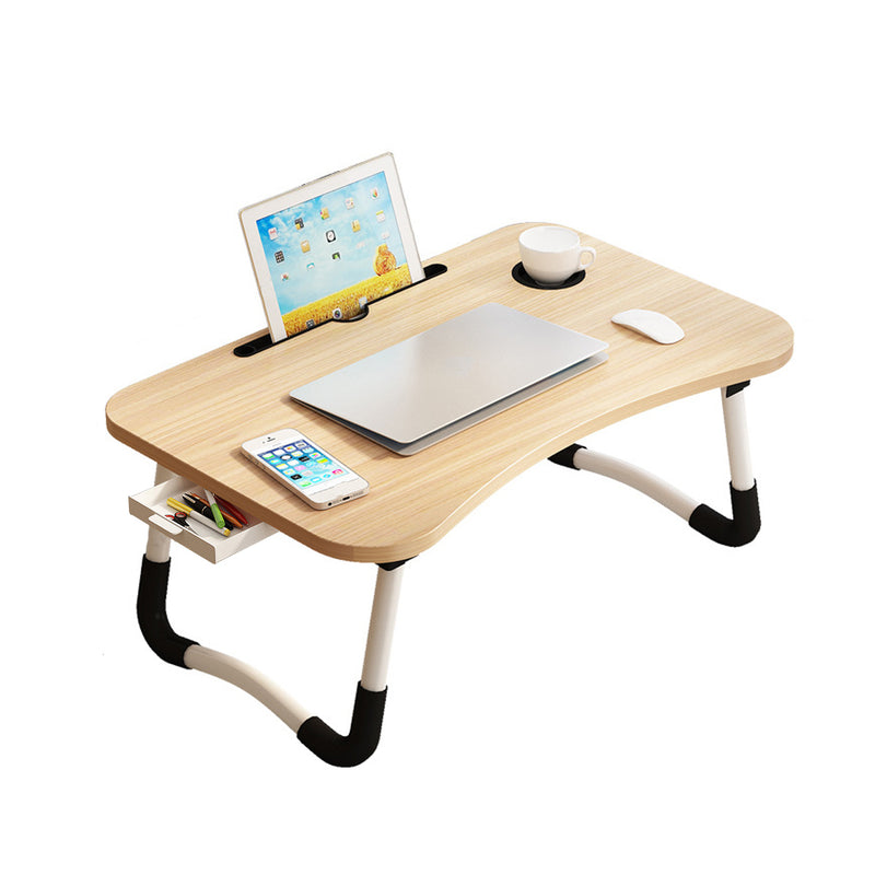 Foldable Laptop Stand Desk Portable Lap Bed Study Table Tray for Bed Sofa Tea Serving Table Creative Gift with Drawer
