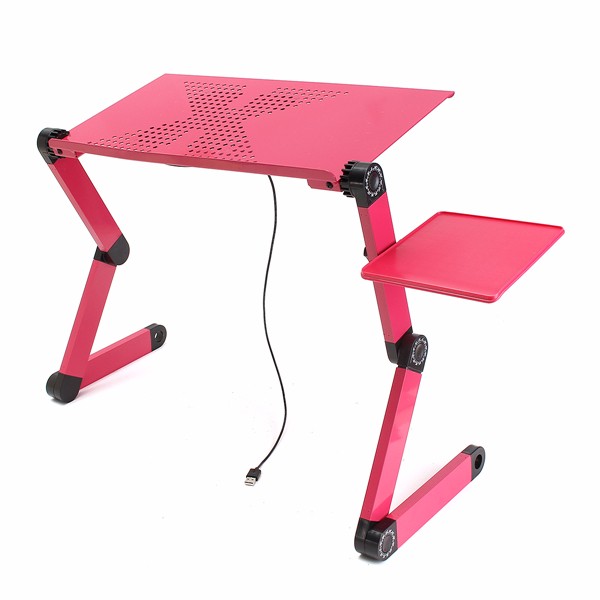 Portable Adjustable Foldable Laptop Notebook PC Desk Table Vented Stand Bed Tray