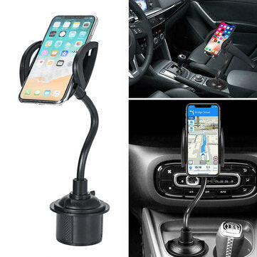 Universal Water Cup 360° Adjustable Mount Car Phone Holder Stand Cradle Bracket For Cell Phone 4.7-6.5 inches
