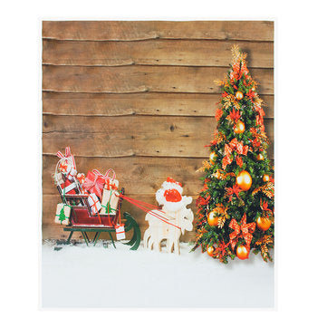 5x7ft Christmas Tree Sled Photography Backdrop Studio Prop Background