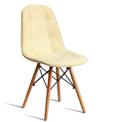 Levede 4x Retro Replica Eames PU Leather Dining Chair Office Cafe Lounge Chairs
