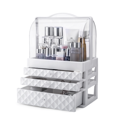 1/2/3 Layers Dustproof Earrings Jewelry Cosmetic Storage Box Desktop Organizer Display Stand Rack Tray