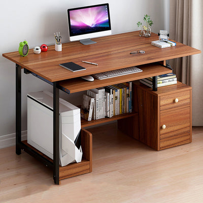Computer Laptop Desk Writing Study Table Desktop Workstation Computer Case Rack Home Office Furniture with Storage Cabinet Storage Shelves
