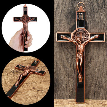 3D Modeling Carving Cross Wall Decorations Metal Alloy JESUS Catholic Statue Prayer