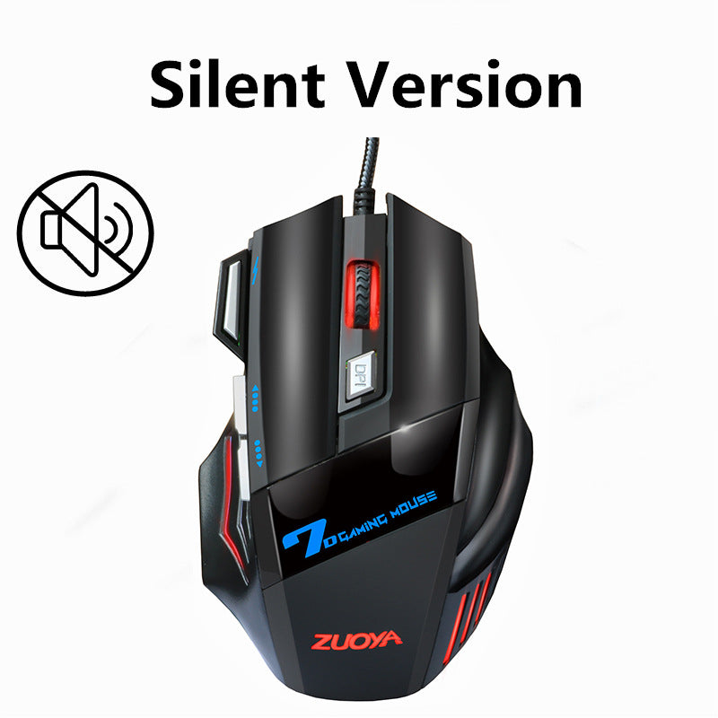 ZUOYA MMR3 Wired Mechanical Gaming Mouse 7 Keys 5500DPI LED Optical USB Mouse Mice Game Mouse Silent/Sound Mouse For PC Computer Pro Gamer