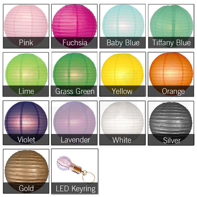 12" Paper Lanterns for Wedding Party Festival Decoration - Mix and Match Colours