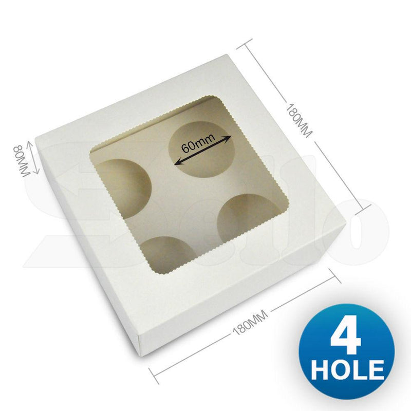 6 Holes Cupcake Boxes 20 Pk Window Face Cover Inserts Cake Boxes Boards