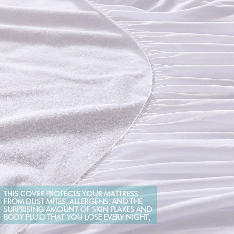 DreamZ Terry Cotton Fully Fitted Waterproof Mattress Protector in Double Size