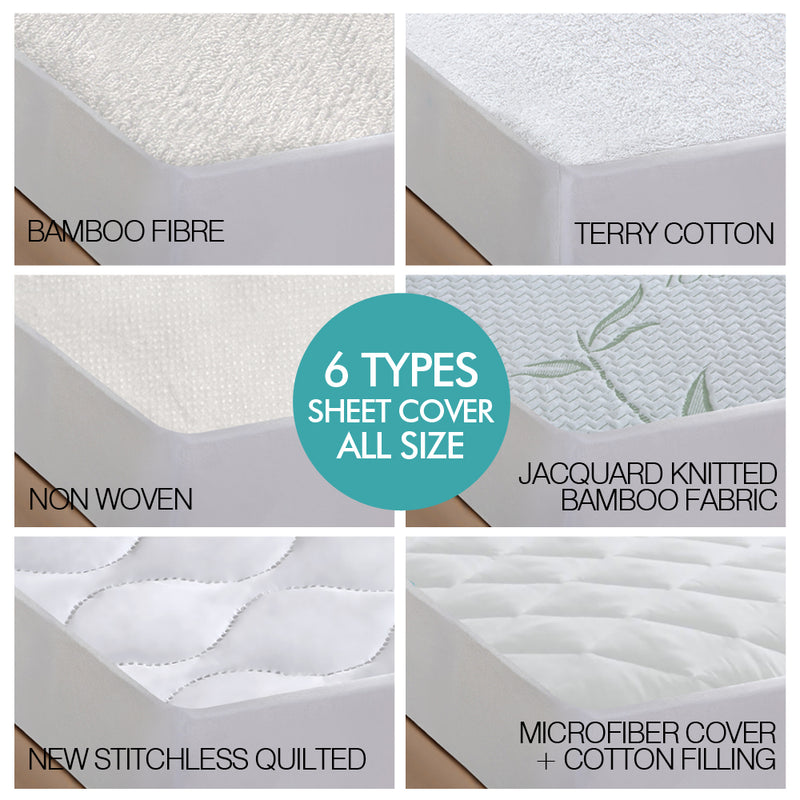 DreamZ Terry Cotton Fully Fitted Waterproof Mattress Protector in Double Size