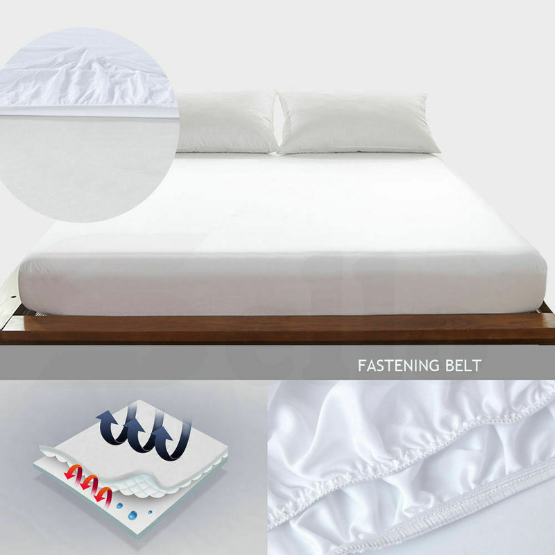 DreamZ Terry Cotton Fully Fitted Waterproof Mattress Protector in Double Size