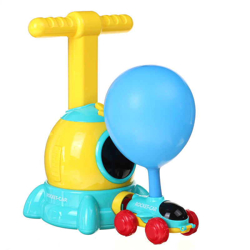 ABS Plastic Inertial Power Balloon Car 6 Balloon Intellectual Development Learning Education Toy for Kids Gift